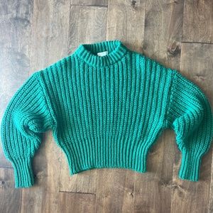 H&M Green Cropped Sweater